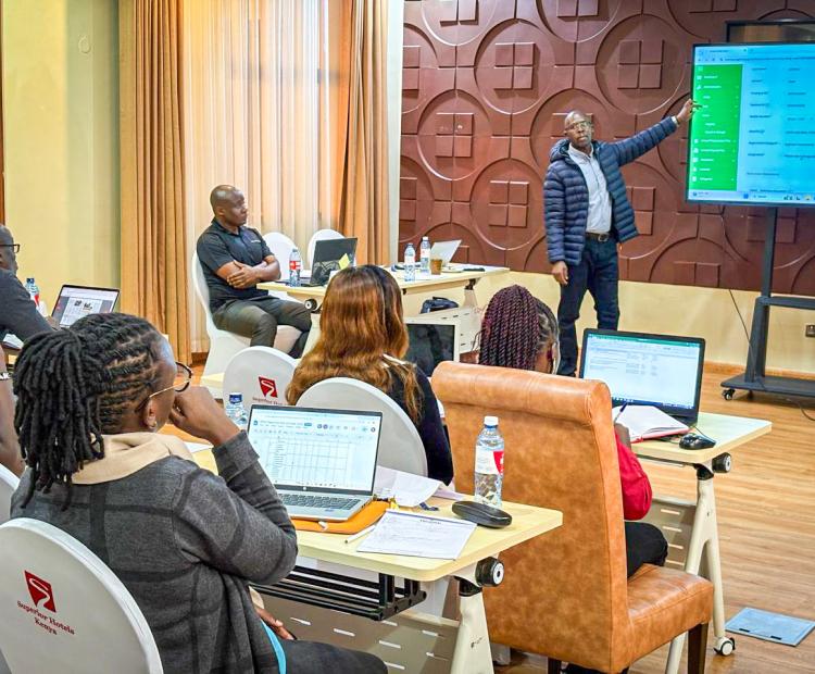 KUCCPS staff being trained on the electronic Government Procurement